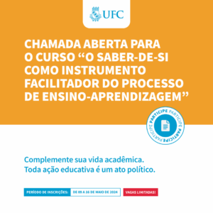 Imagem de anúncio do novo promovido pela EIDEIA "O Saber-De-Si Como Instrumento Facilitador do Processo de Ensino-Aprendizagem".